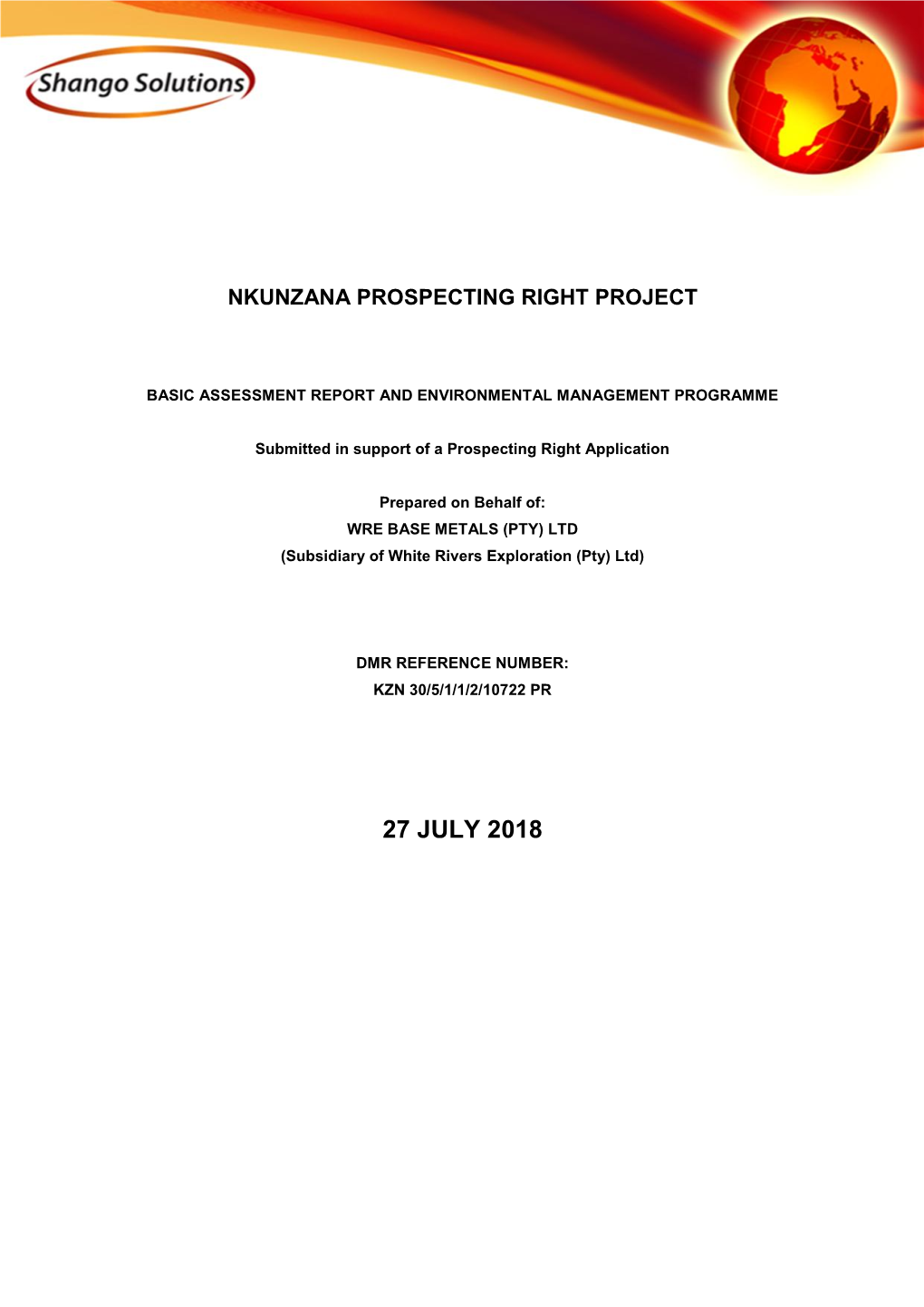 Nkunzana Prospecting Right Project