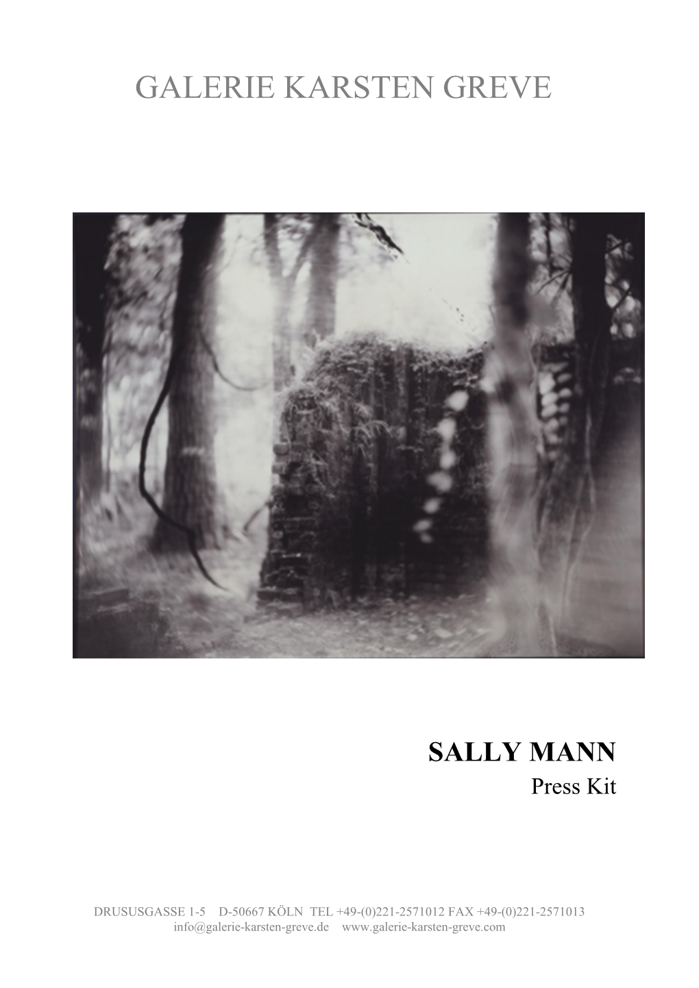 SALLY MANN Press Kit