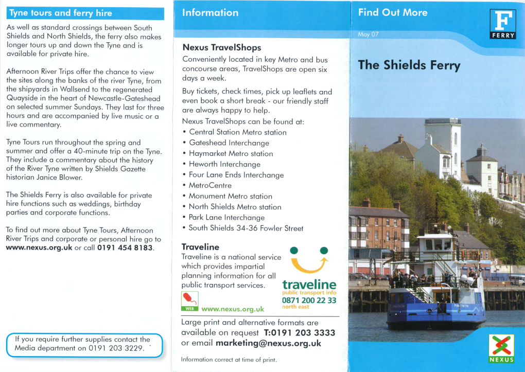 Shields Ferry Information Sheet
