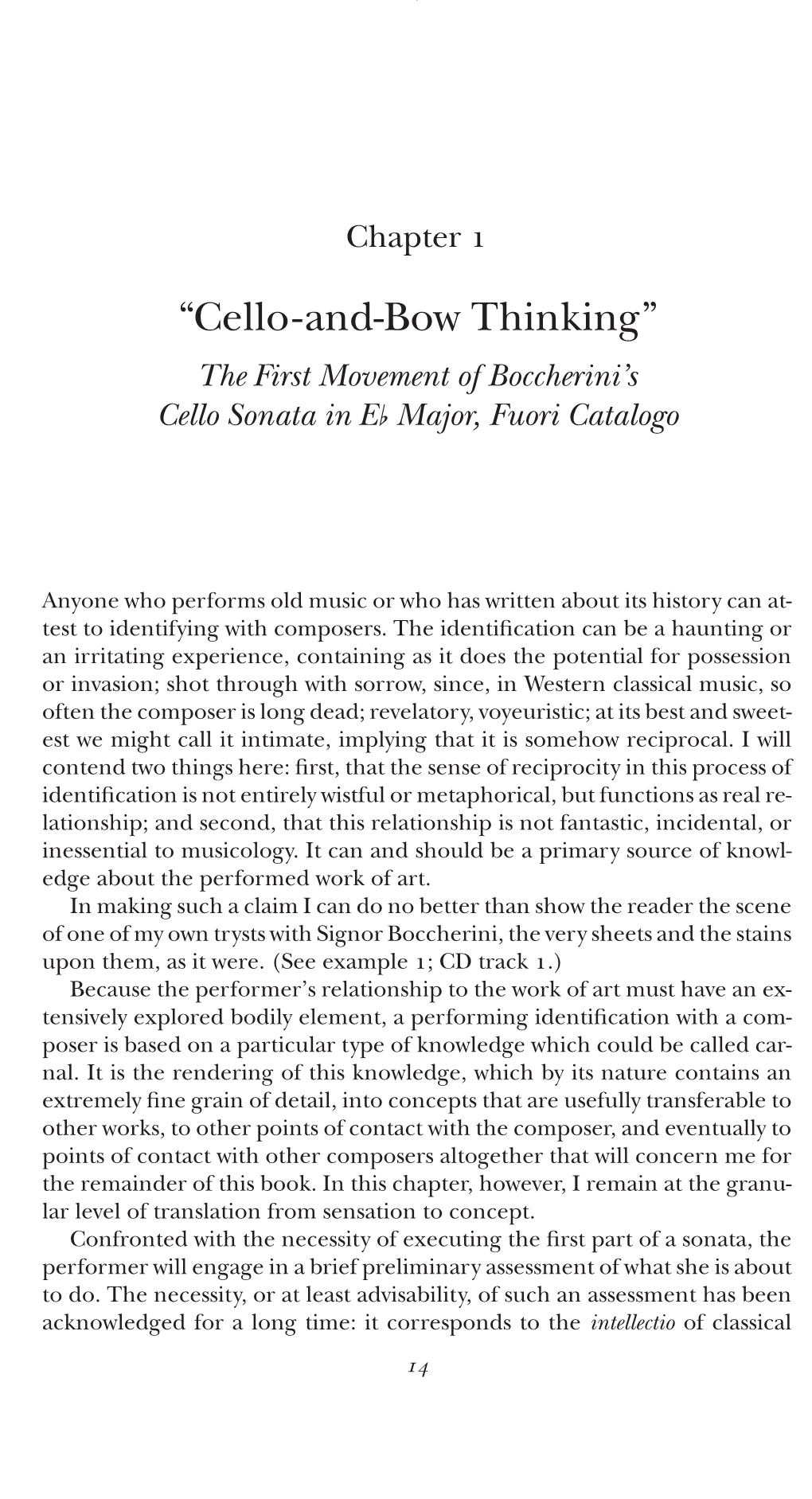 Boccherini's Body: an Essay in Carnal Musicology