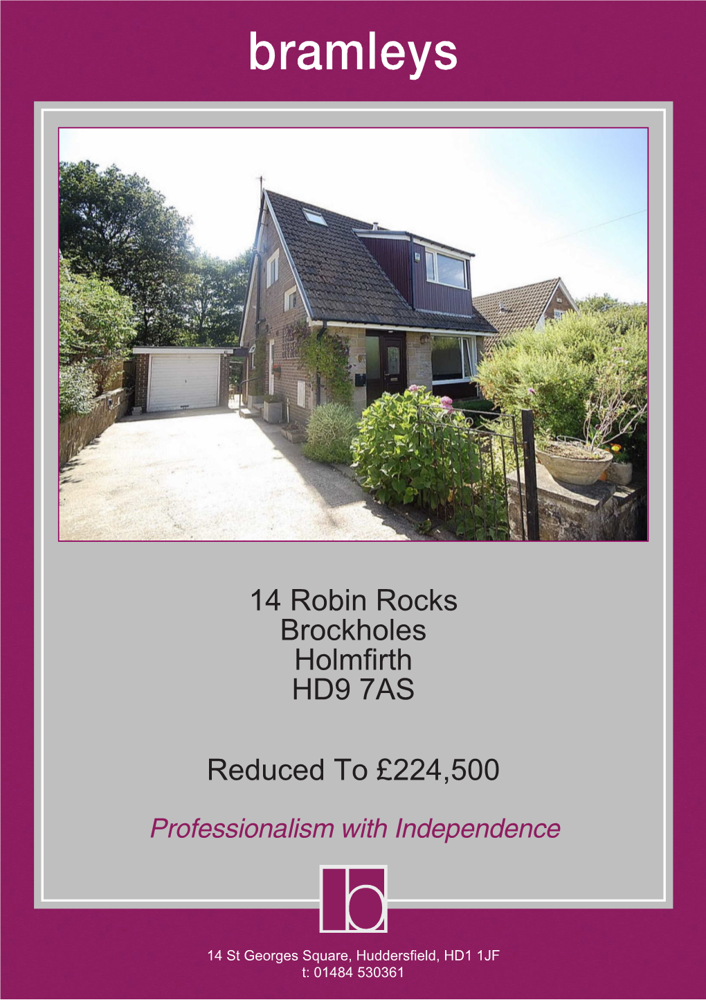 14 Robin Rocks Brockholes Holmfirth HD9 7AS Reduced to £224,500