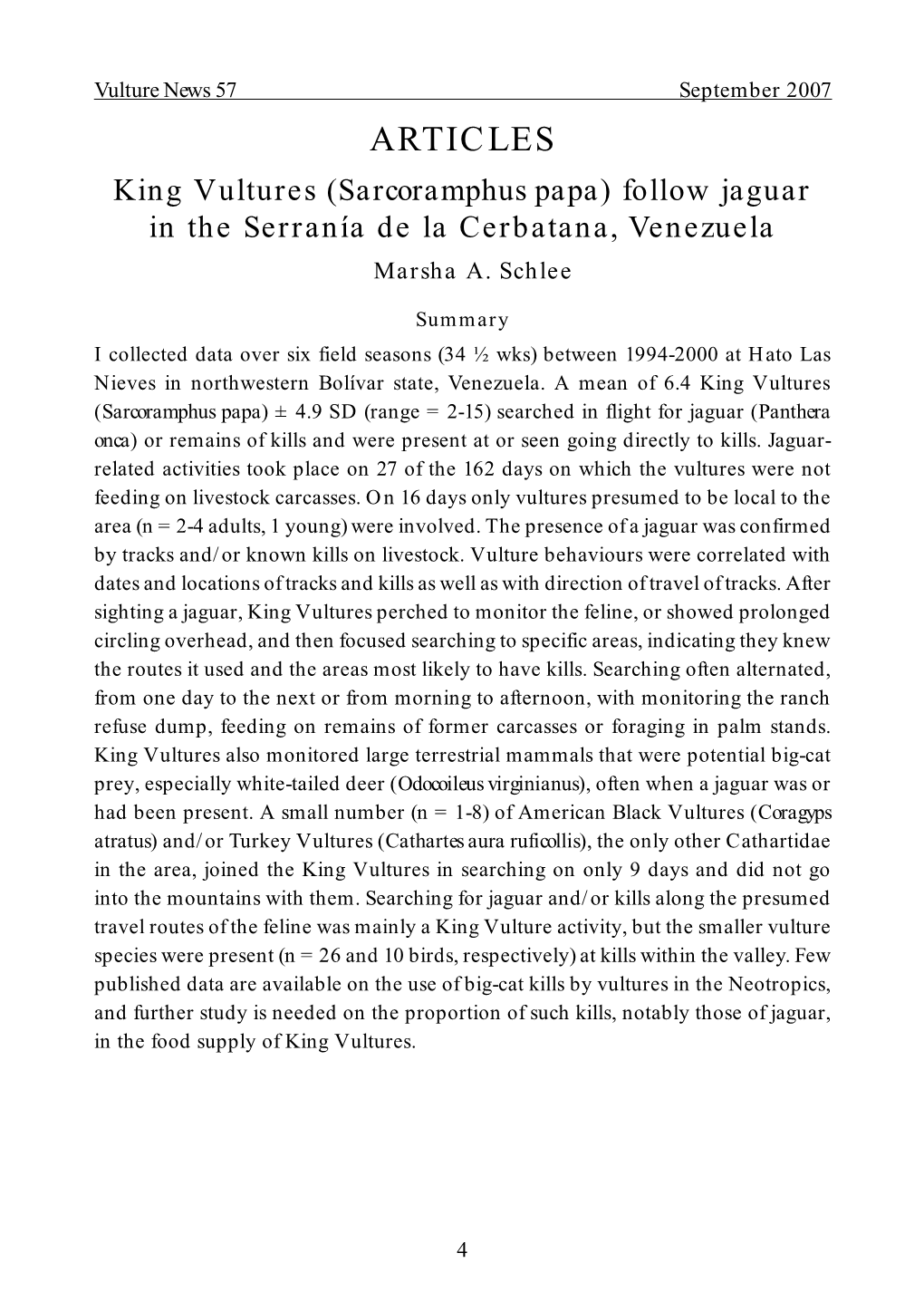 Articles King Vultures (Sarcoramphus Papa) Follow Jaguar in the Serranía De La Cerbatana, Venezuela Marsha A
