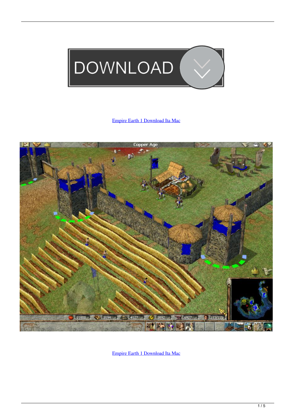 Empire Earth 1 Download Ita Mac