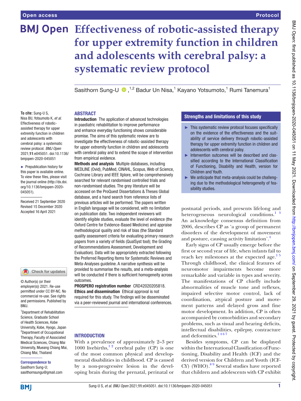 Effectiveness of Robotic- Assisted Therapy for Upper Extremity Function