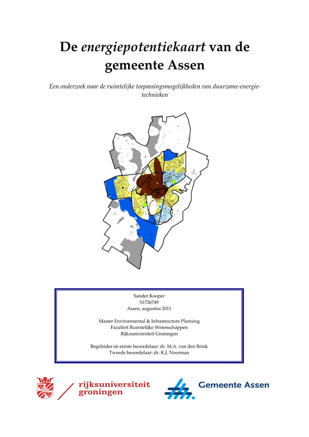 De Energiepotentiekaart Van De Gemeente Assen