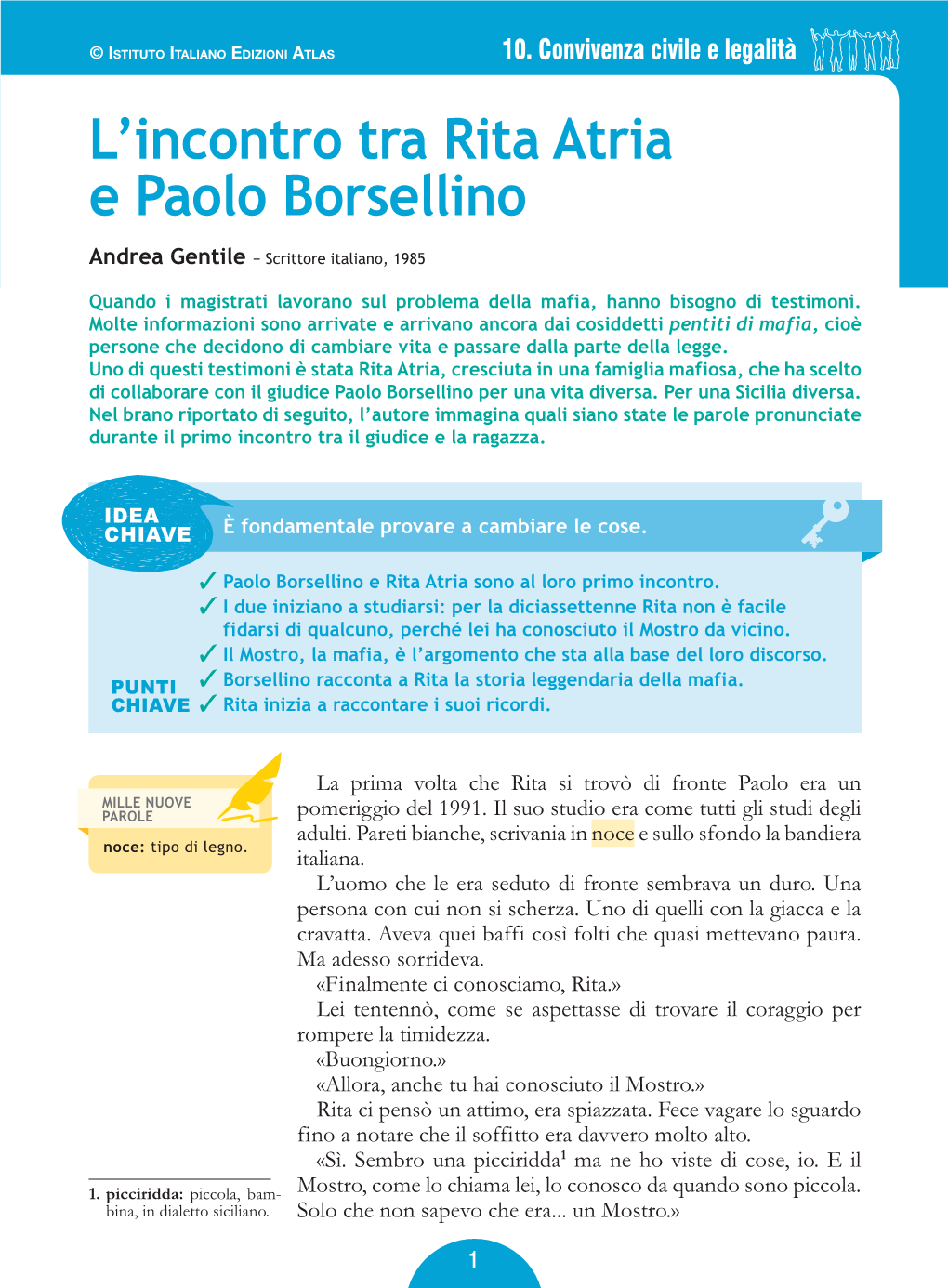 L'incontro Tra Rita Atria E Paolo Borsellino