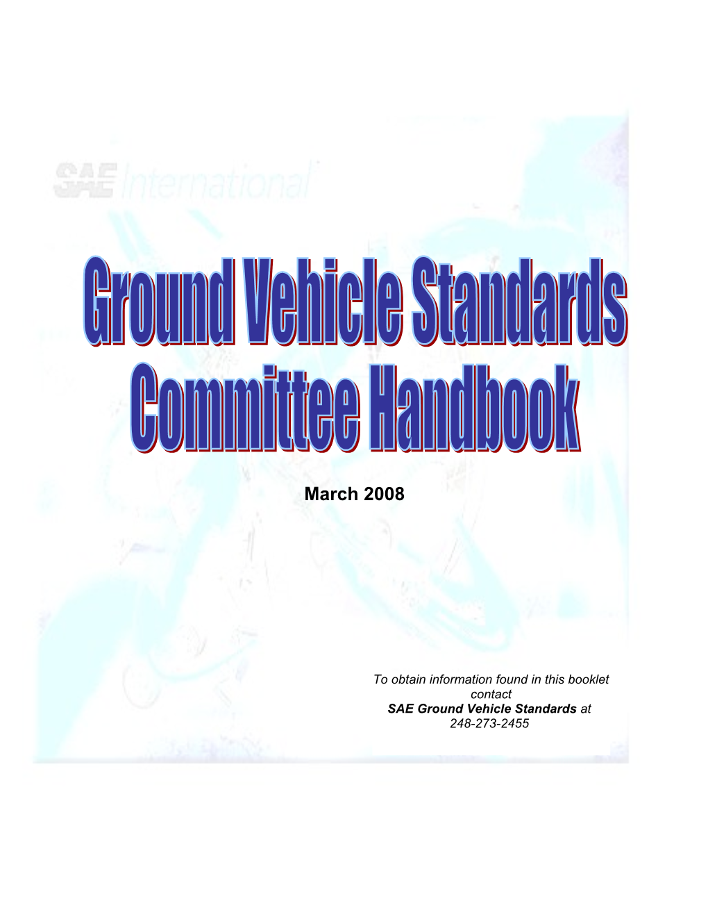 Ground Vehicle Chairman Handbook