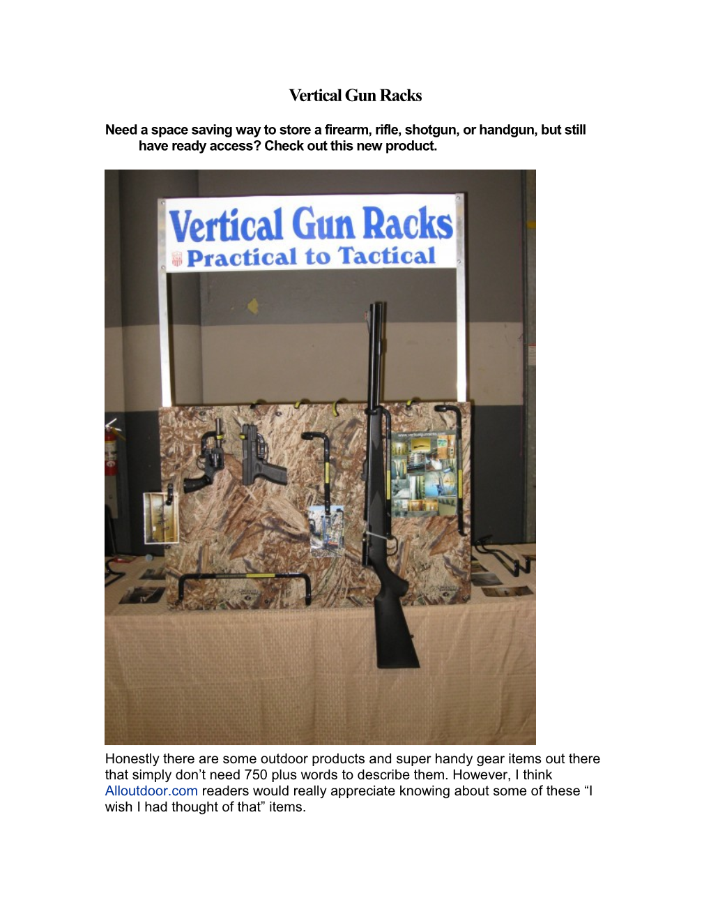 Vertical Gun Racks