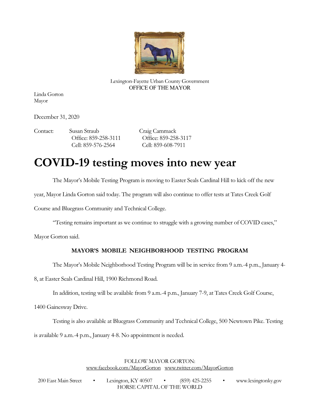 COVID-19 Testing Moves Into New Year