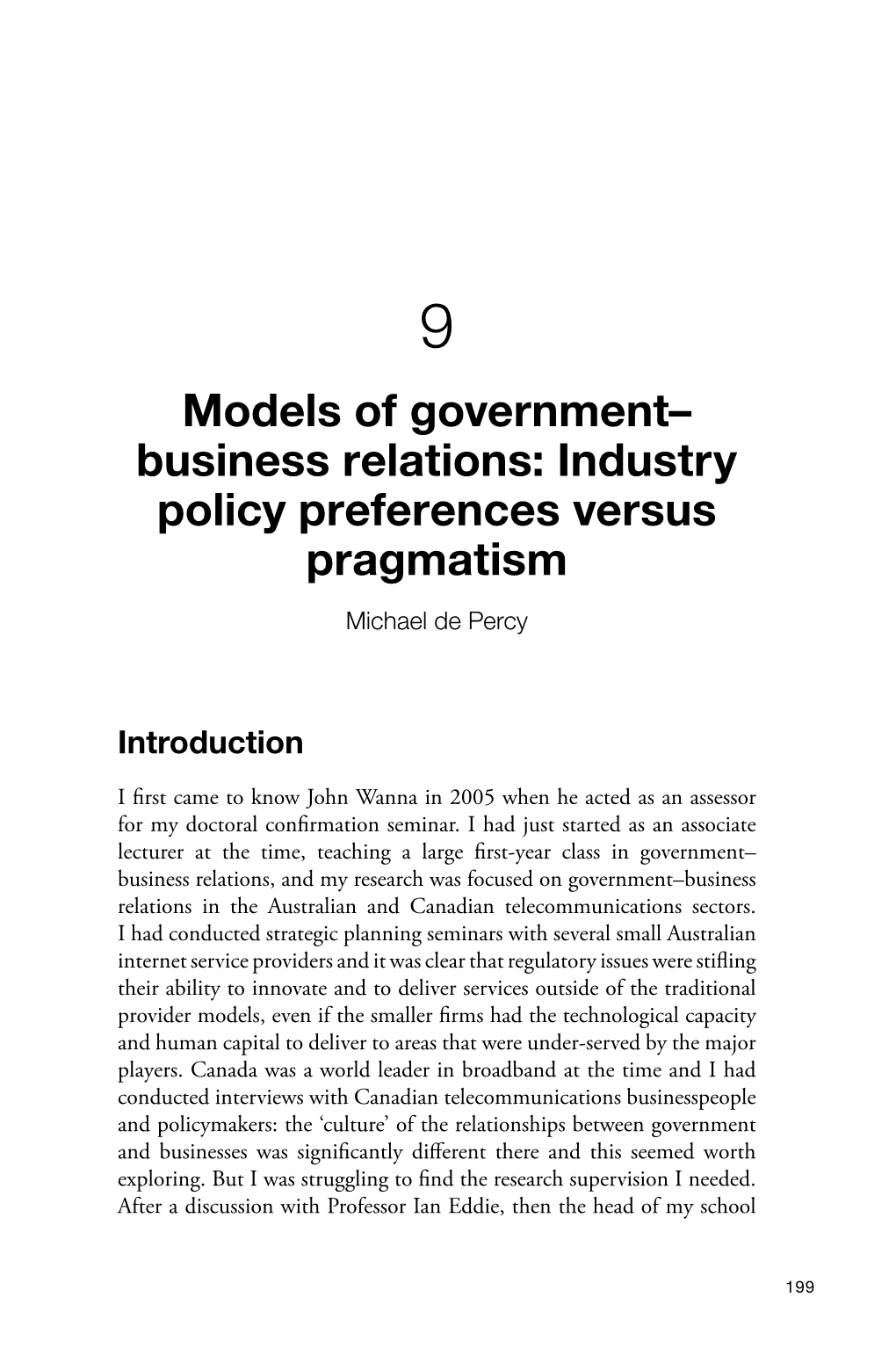 9. Models of Government–Business Relations