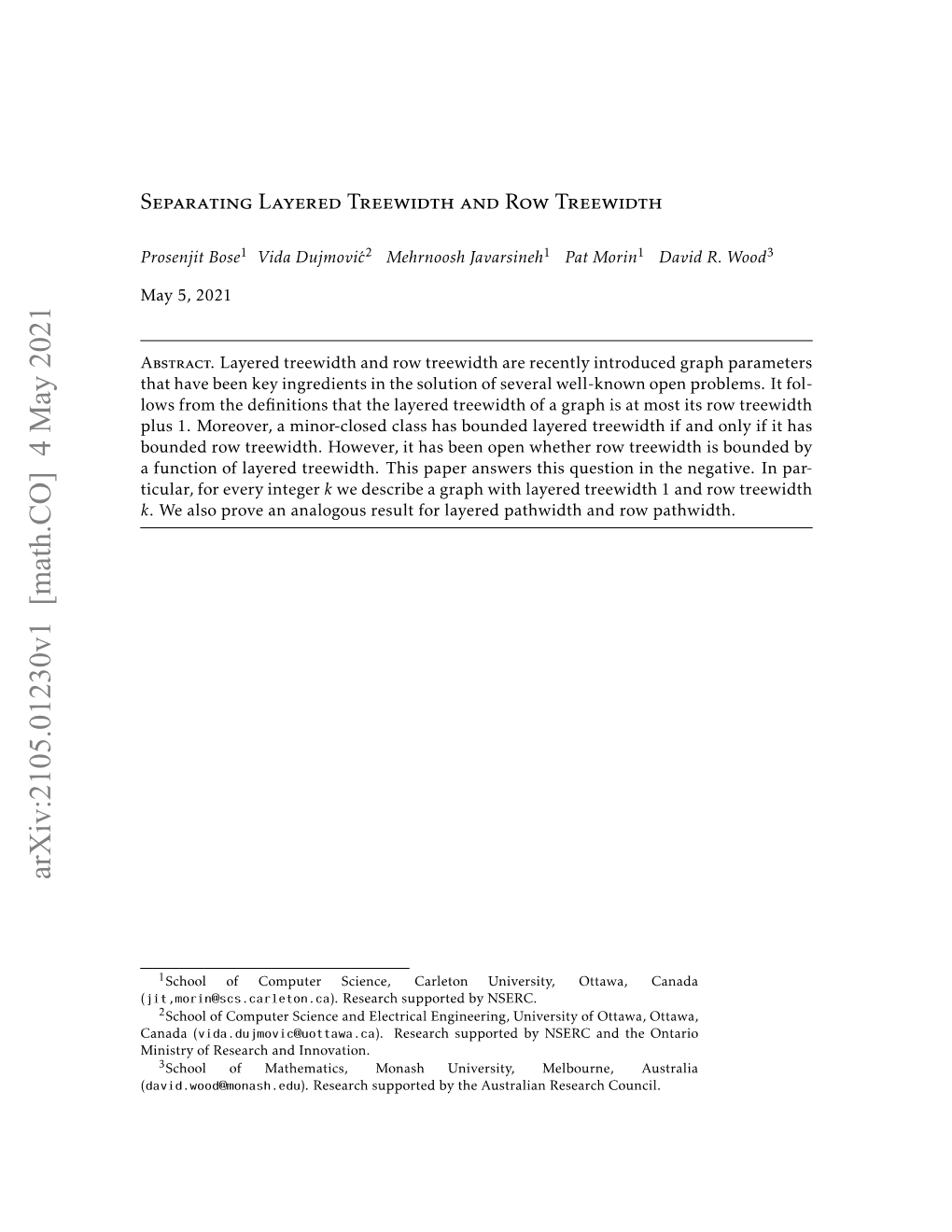 Separating Layered Treewidth and Row Treewidth