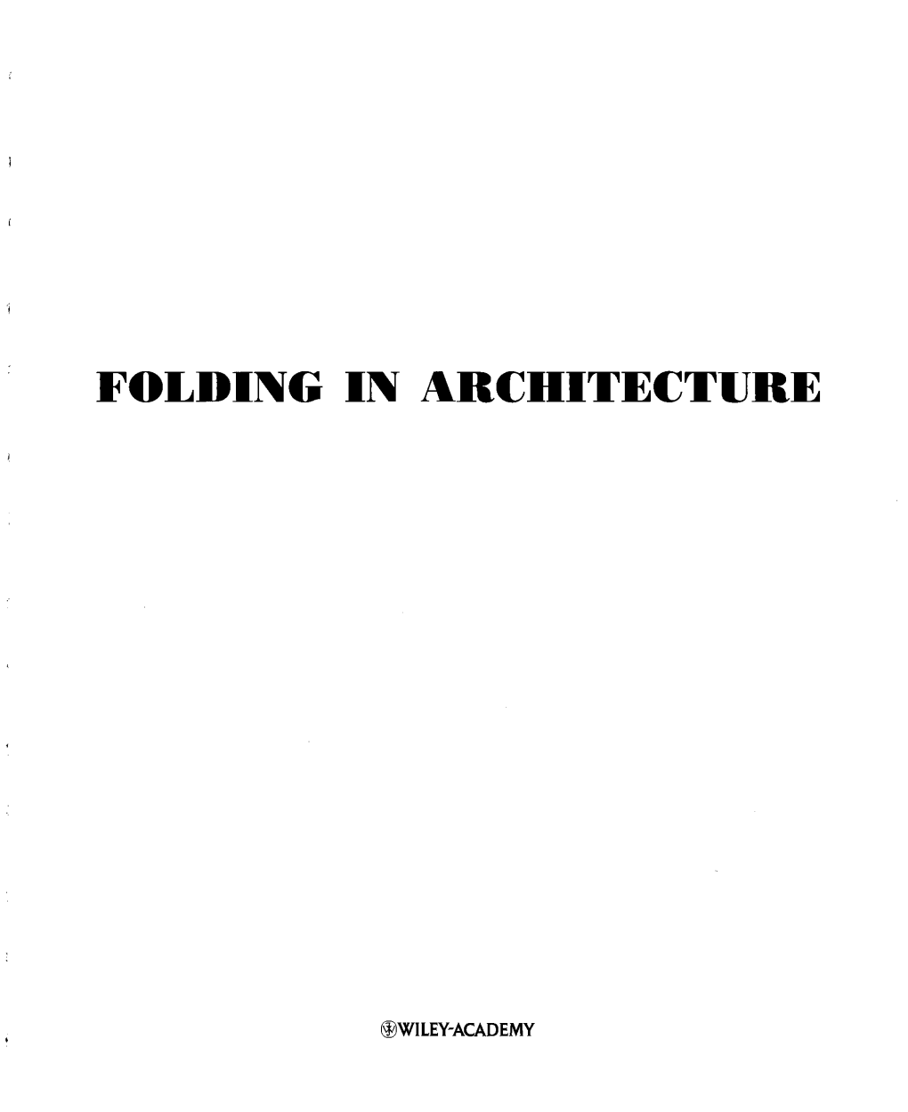 Folding in Architecture
