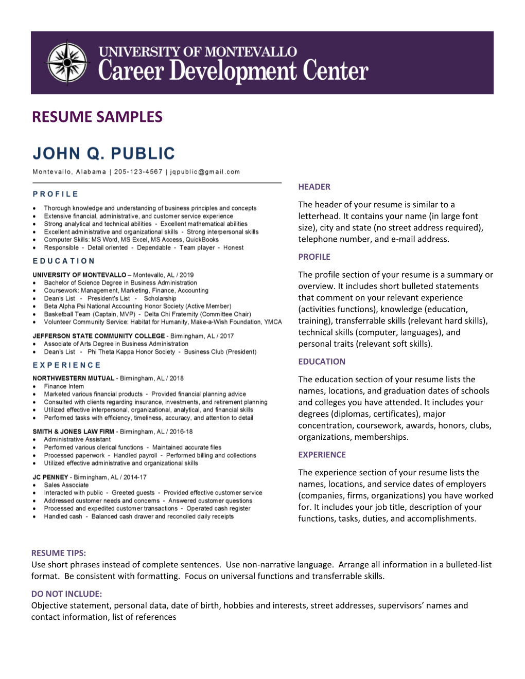 Resume Samples