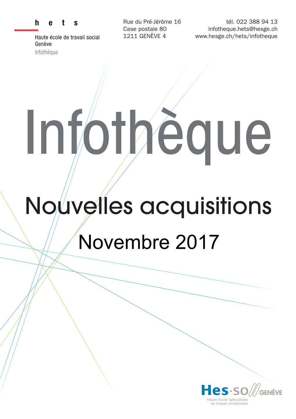 Nouvelles Acquisitions Table Des Matières