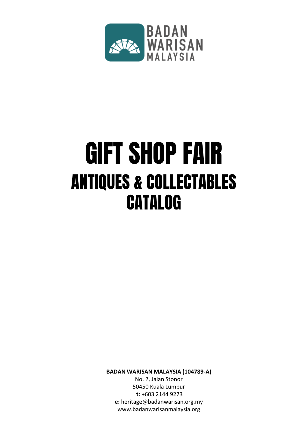 Gift Shop Fair Antiques & Collectables Catalog