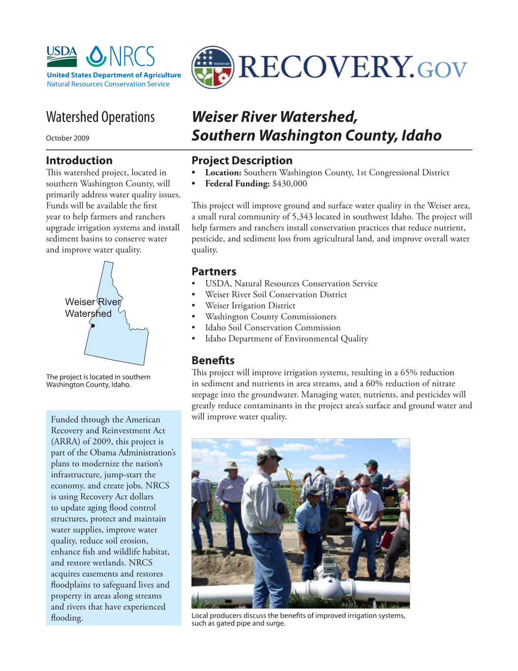 Weiser River Watershed, Southern Washington County, Idaho