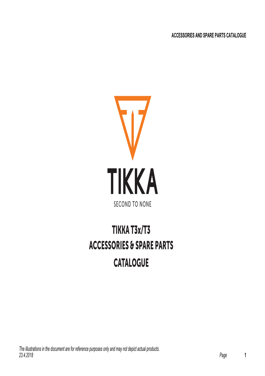 TIKKA T3x/T3 ACCESSORIES & SPARE PARTS CATALOGUE