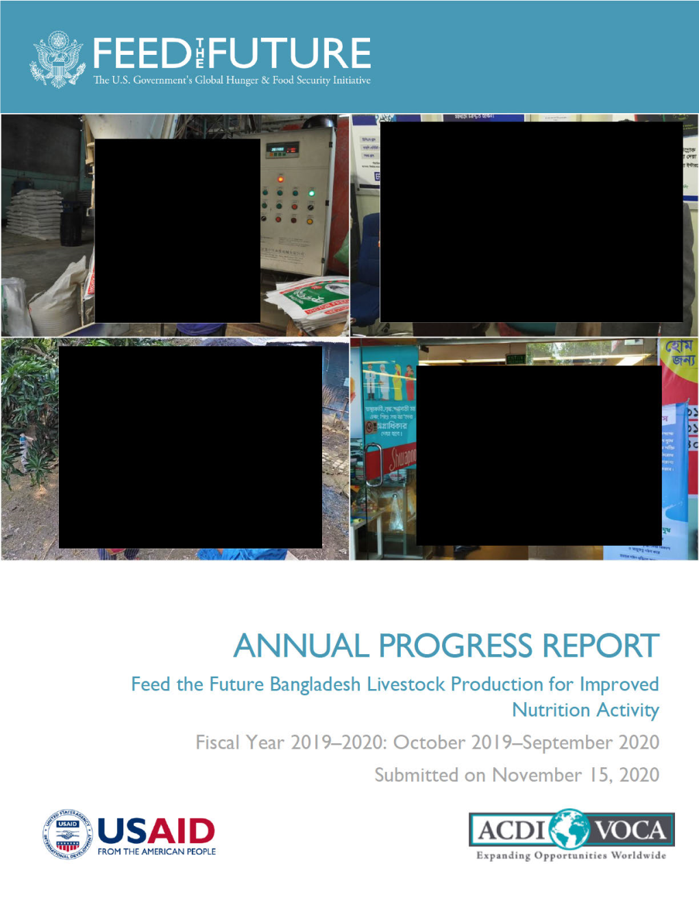 ANNUAL PROGRESS REPORT Feed the Future Bangladesh Livestock Production for Improved Nutrition Activity