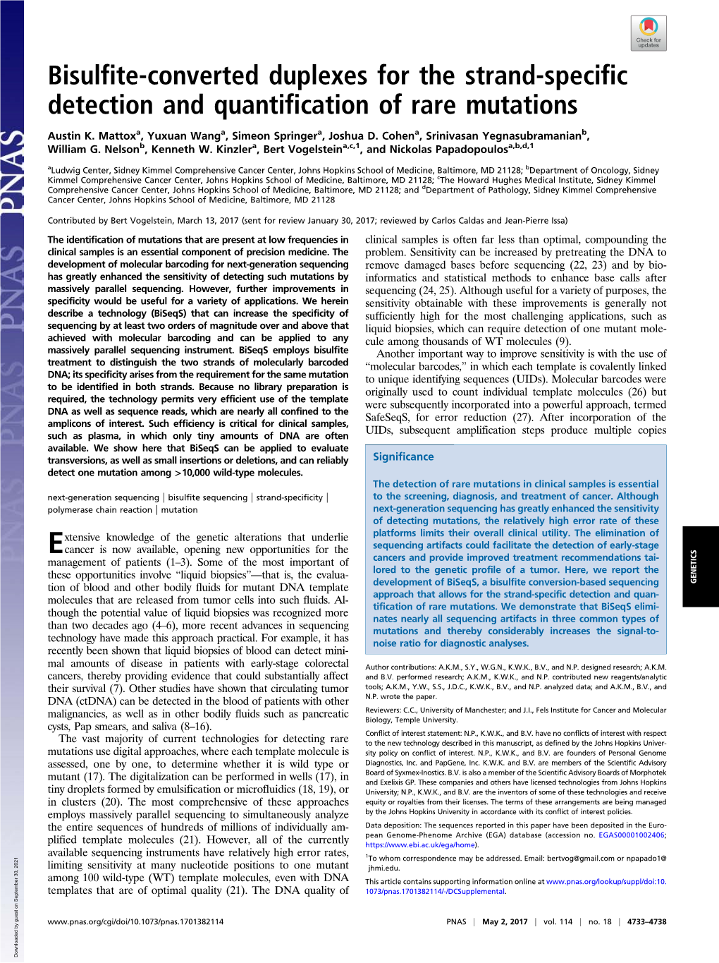 Bisulfite-Converted Duplexes for the Strand-Specific Detection and Quantification of Rare Mutations