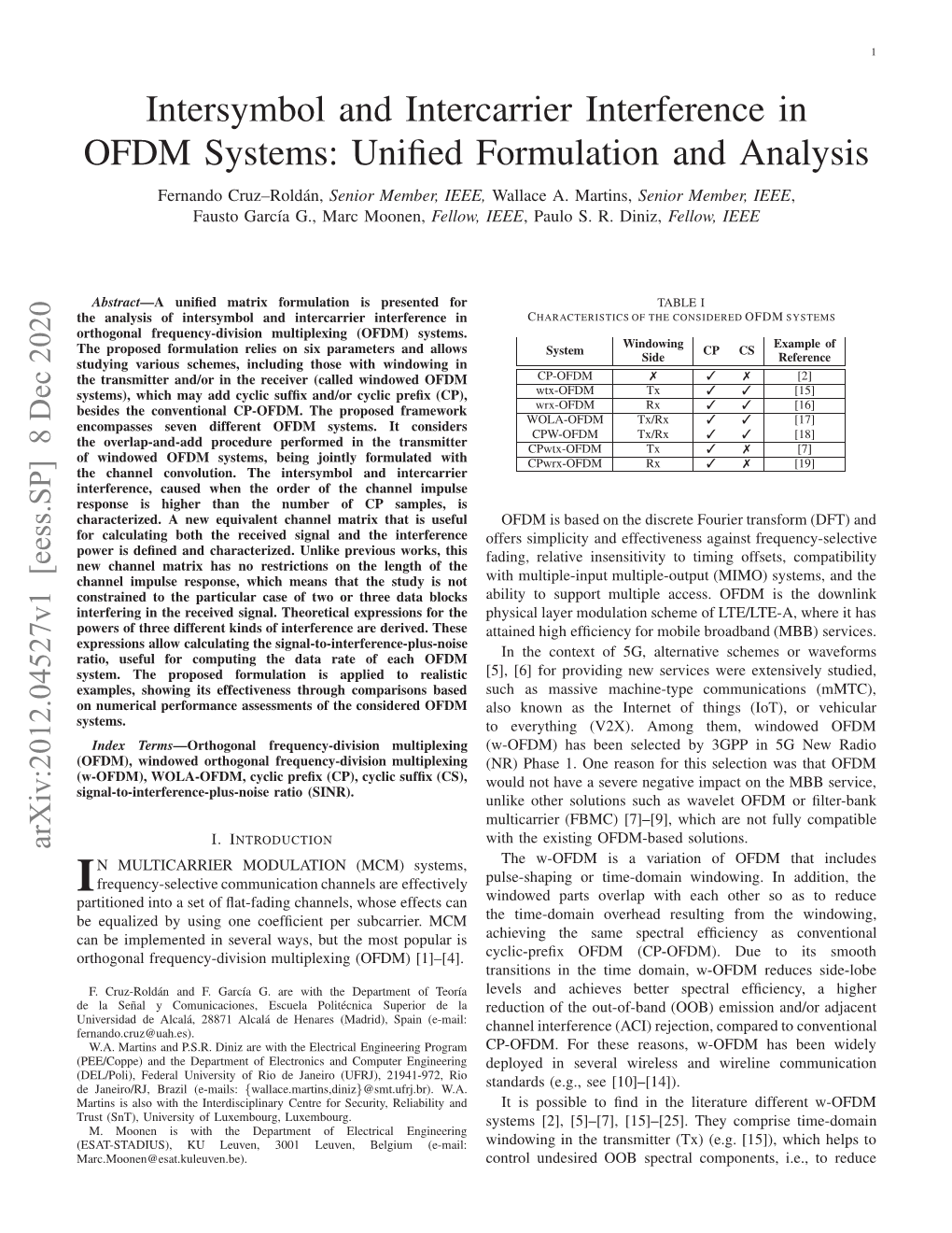 Intersymbol and Intercarrier Interference in OFDM Systems