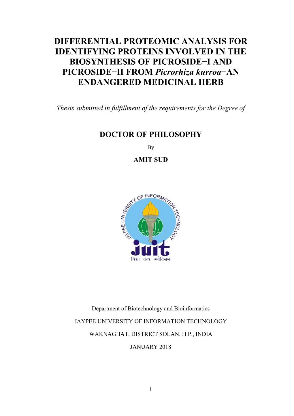 Differential Proteomic Analysis for Identifying