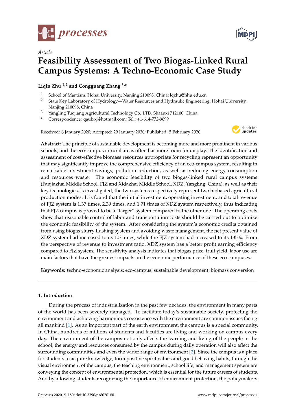 Feasibility Assessment of Two Biogas-Linked Rural Campus Systems: a Techno-Economic Case Study