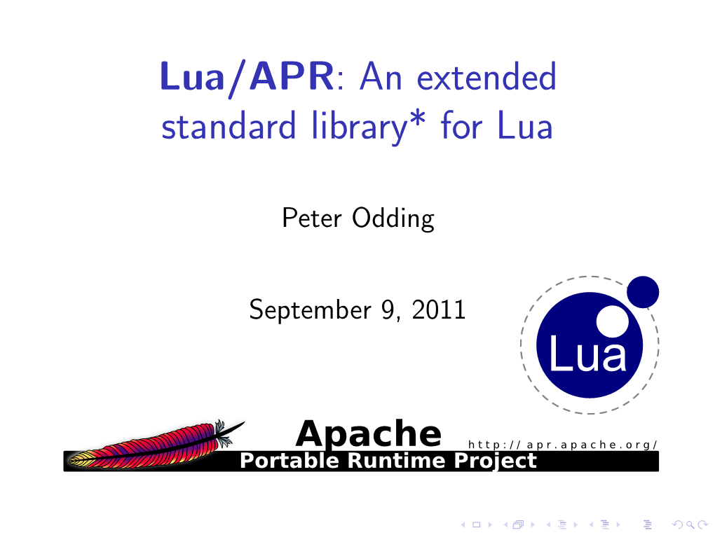 Lua/APR: an Extended Standard Library* for Lua