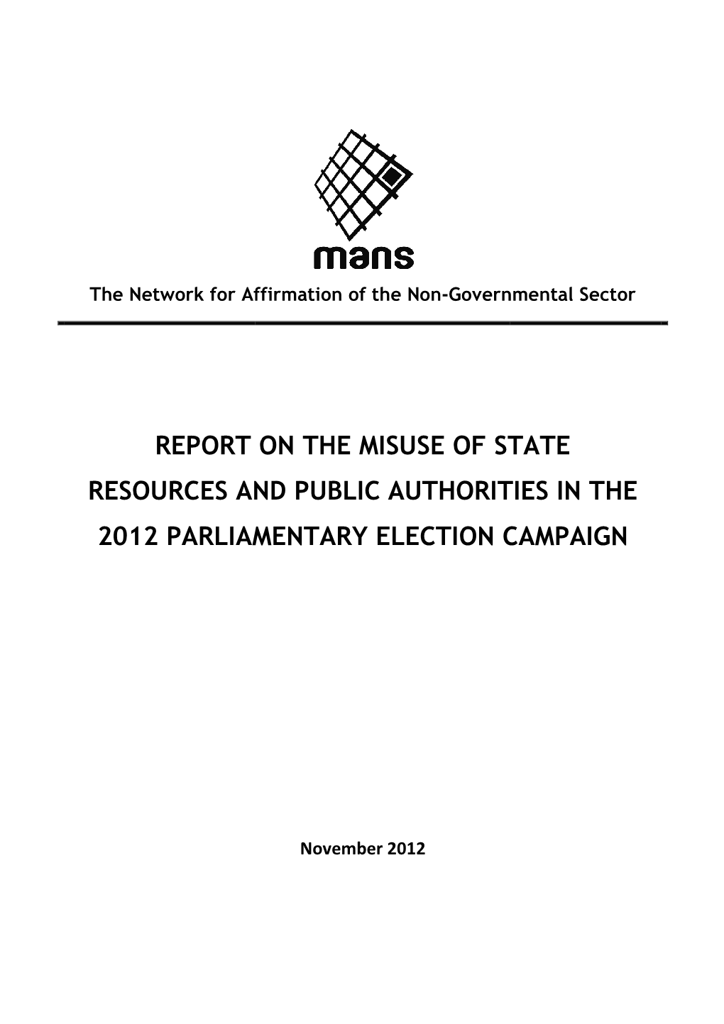 MANS's Report