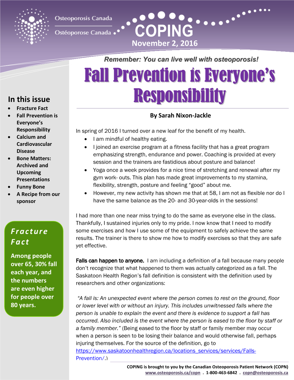 Fall Prevention Is Everyone's Responsibility