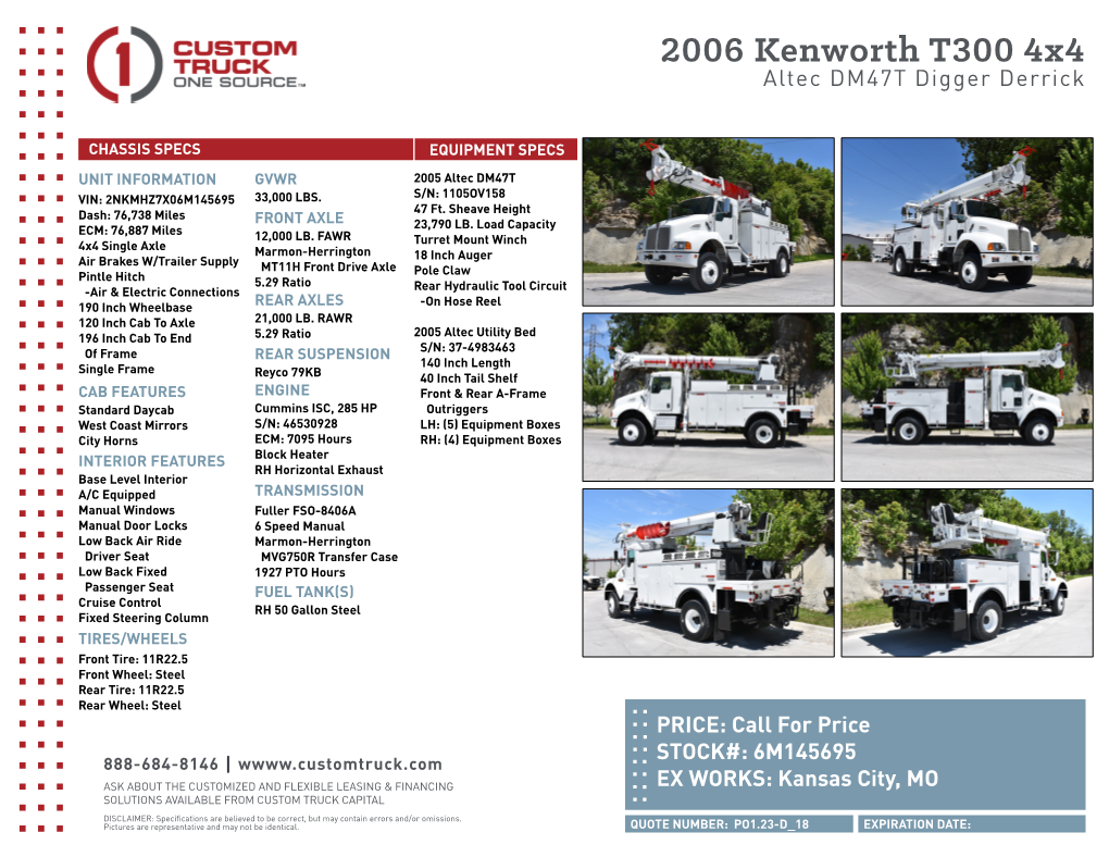 2006 Kenworth T300 4X4