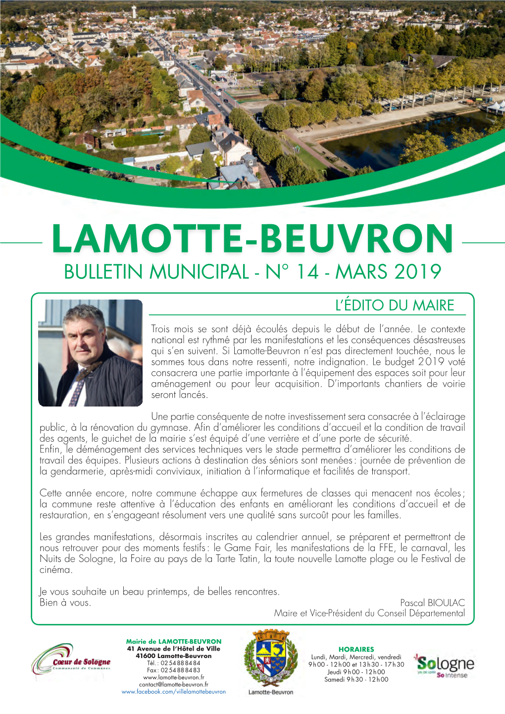Bulletin Municipal - N° 14 - Mars 2019