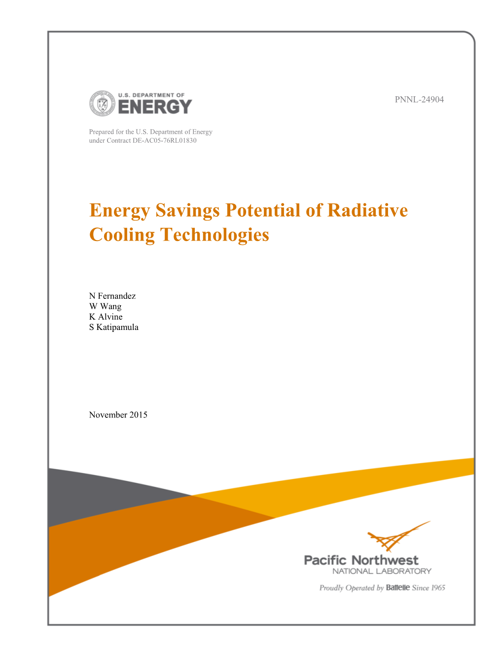 Energy Savings Potential of Radiative Cooling Technologies