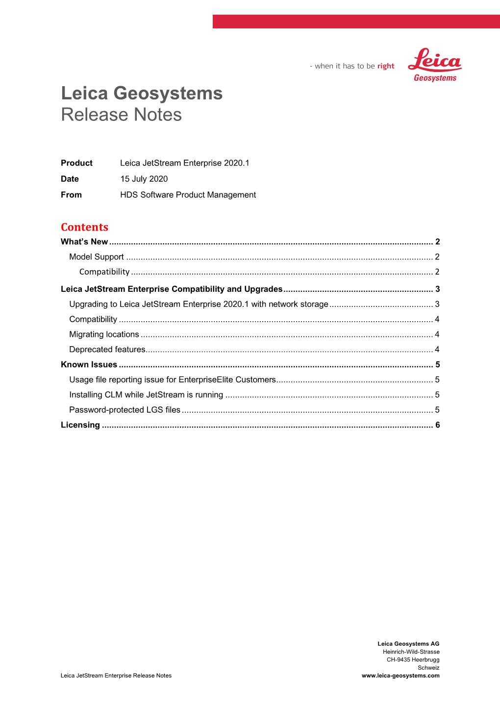 Jetstream Enterprise Release Notes