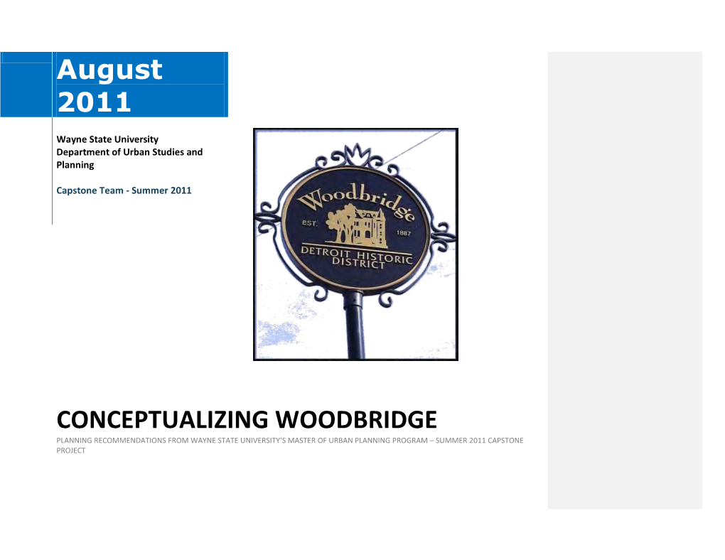 Conceptualizing Woodbridge