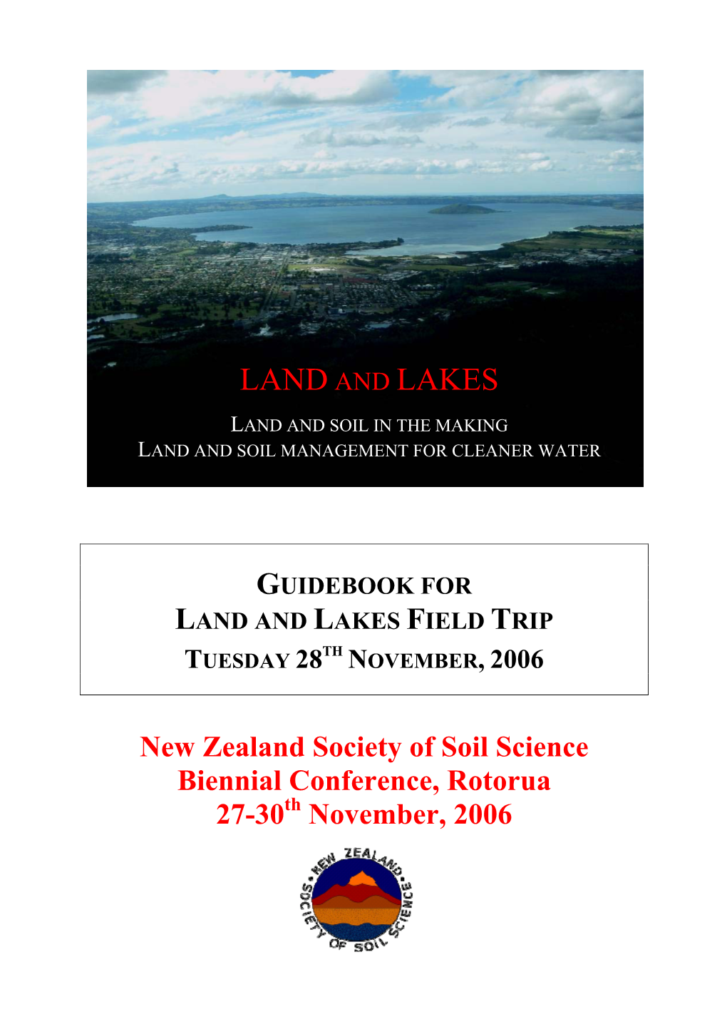 Guidebook for Land and Lakes Field Trip Tuesday 28Th November, 2006