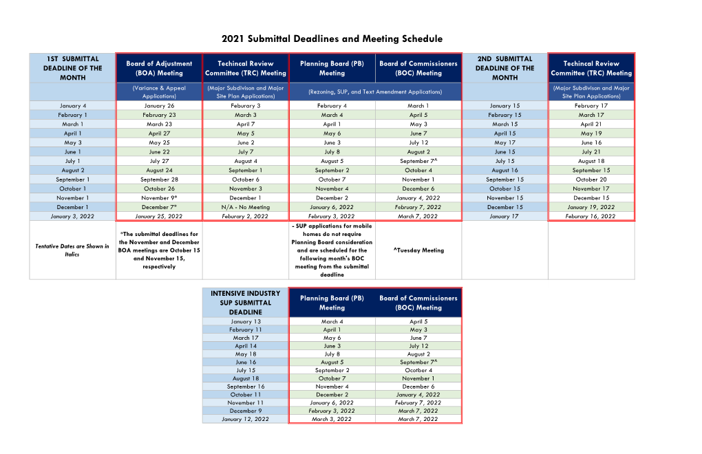 2021 Submittal Deadlines.Xlsx