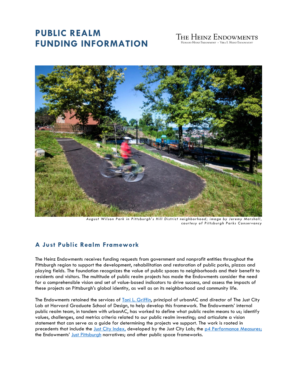 Public Realm Funding Information