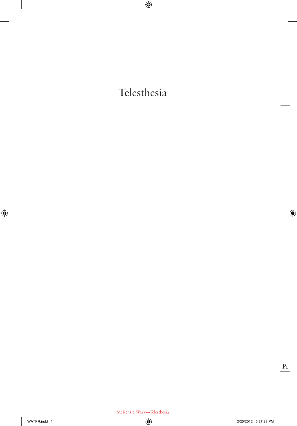 Telesthesia: Communication, Culture and Class