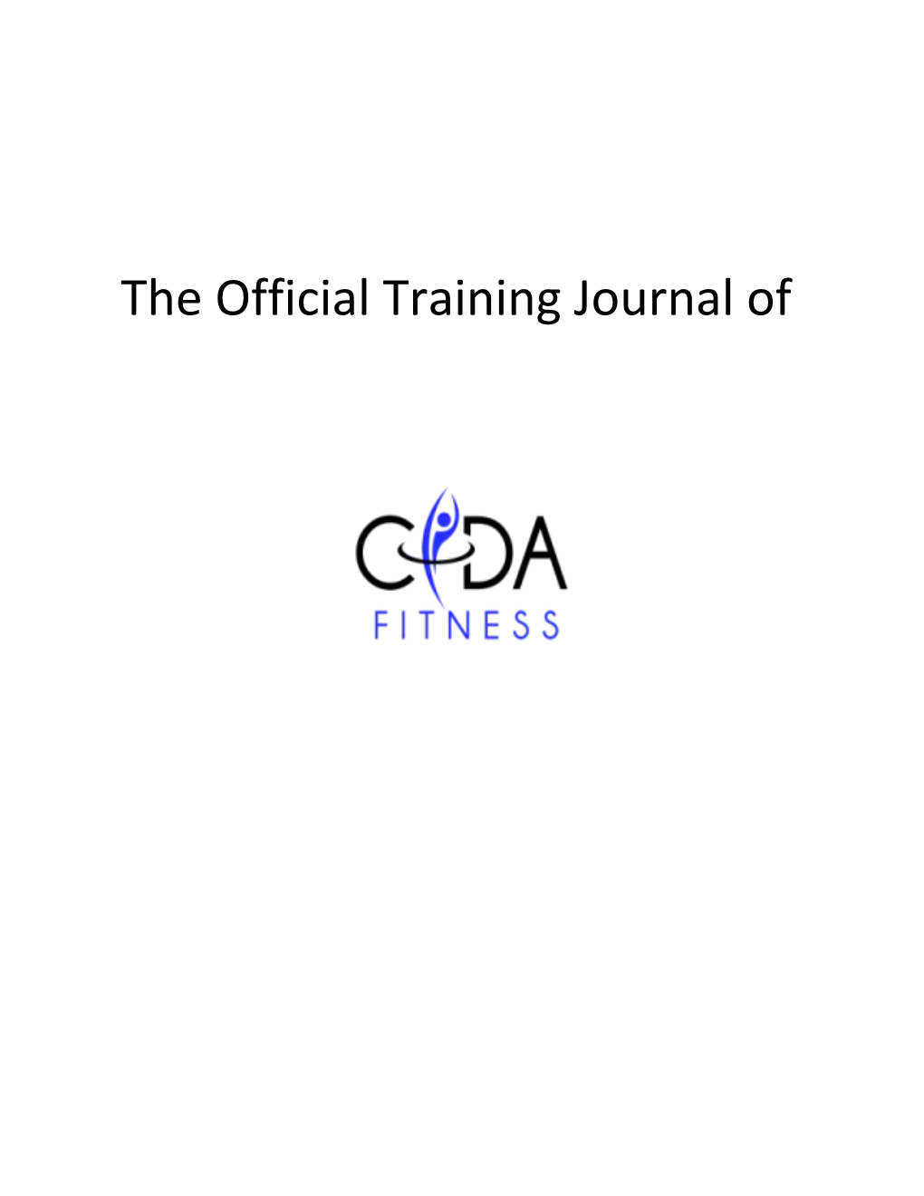 The Official Training Journal Of