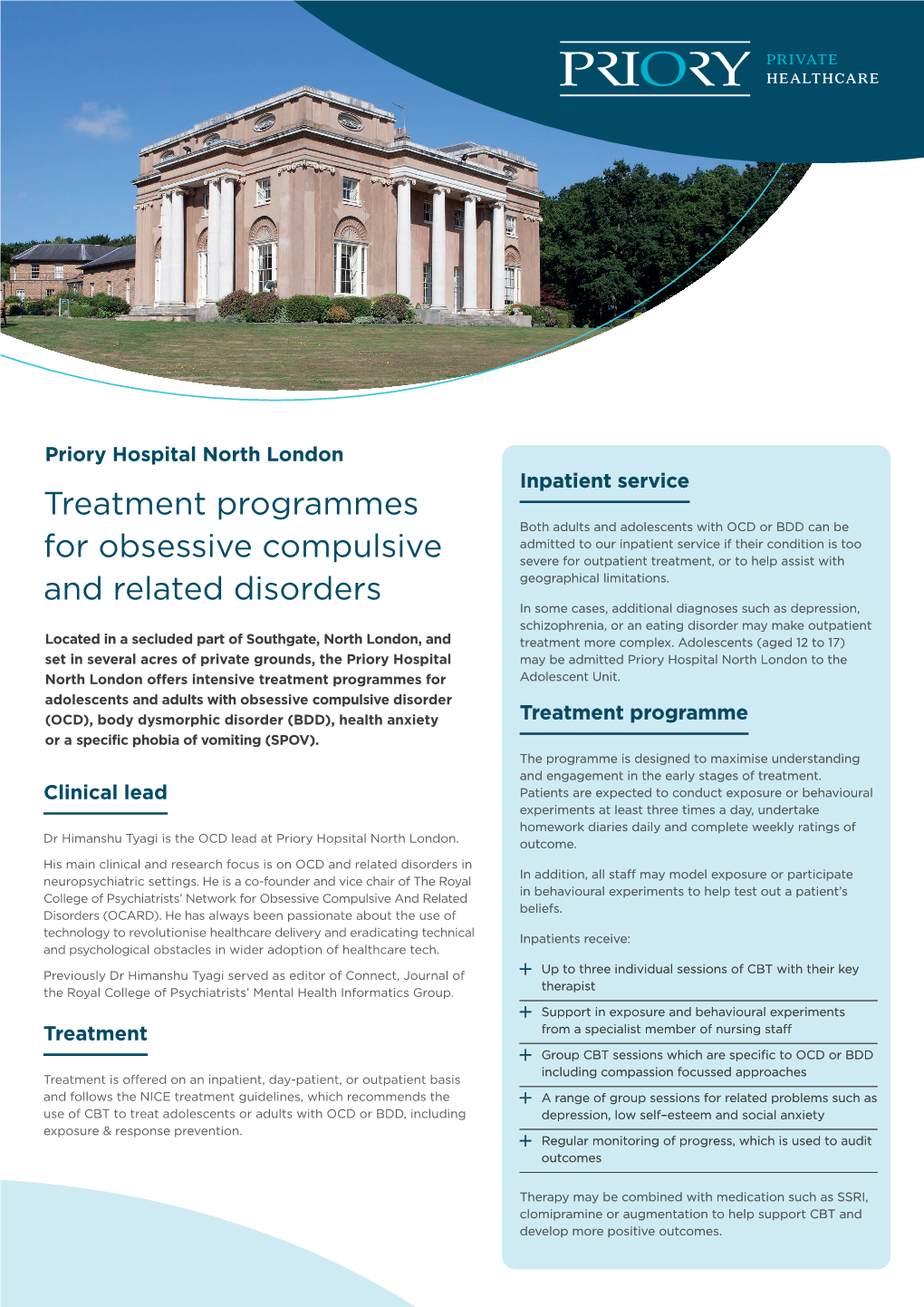 Treatment Programmes for Obsessive Compulsive and Related Disorders