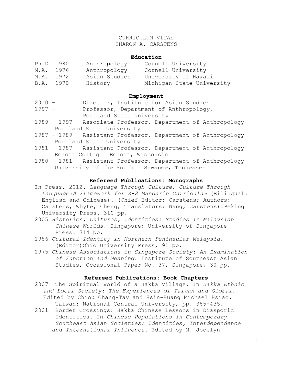 Curriculum Vitae s67