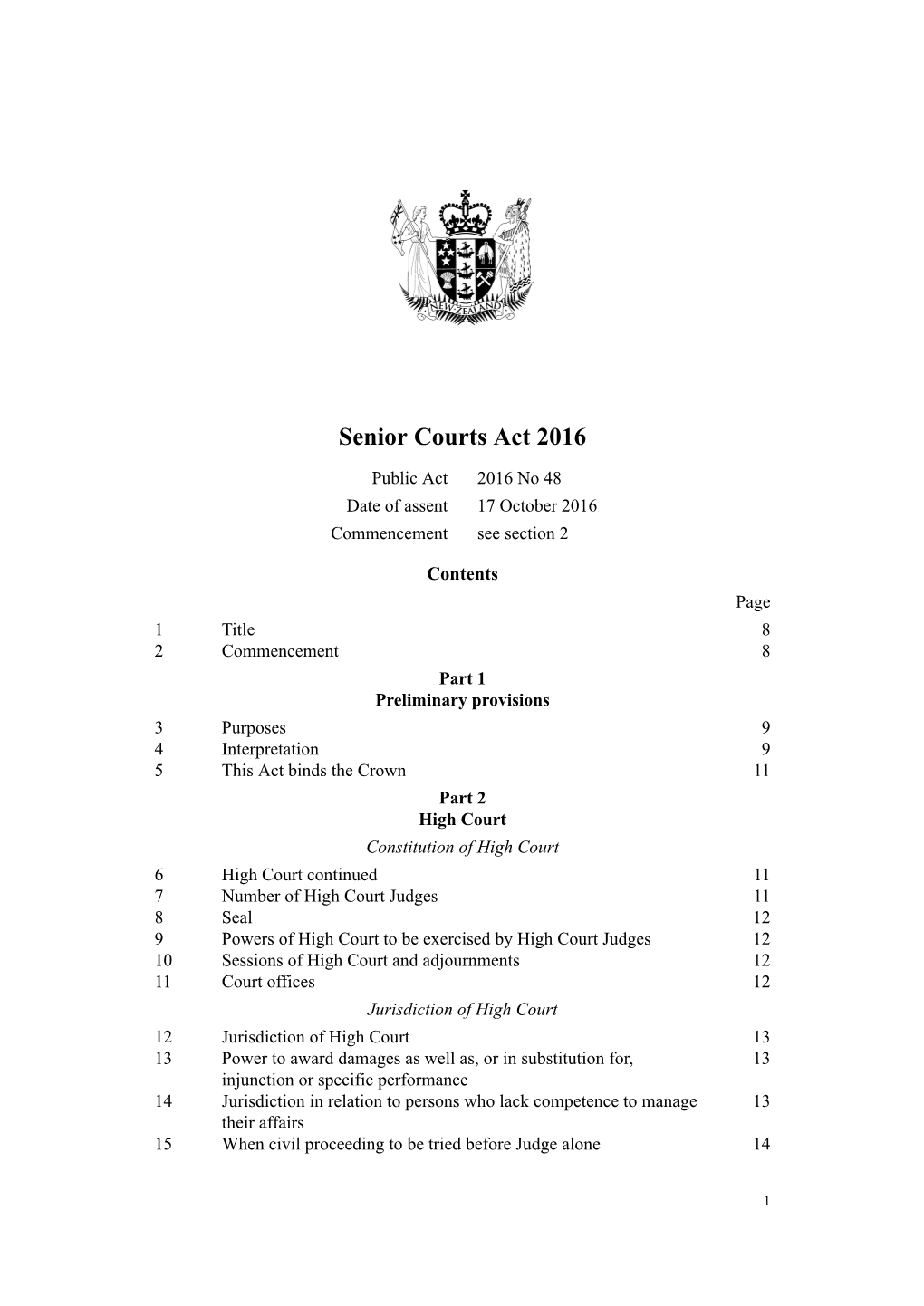 Senior Courts Act 2016