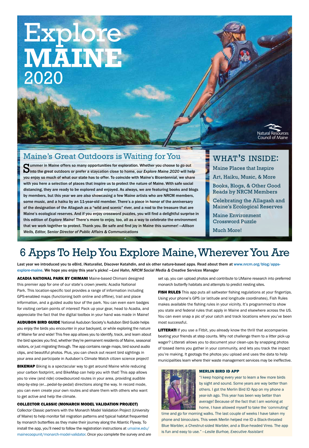 2020 Explore Maine Spring Newsletter Insert