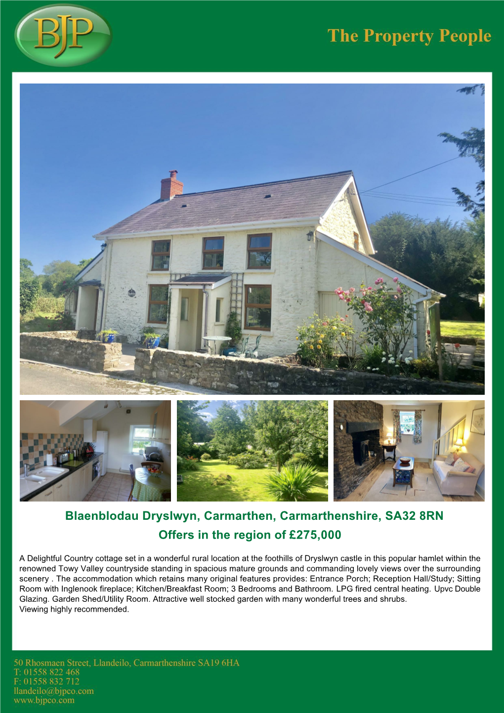 Dryslwyn, Carmarthen, Carmarthenshire, SA32 8RN Offers in the Region of £275,000