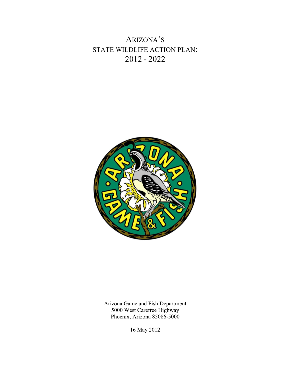 Arizona's State Wildlife Action Plan: 2012-2022