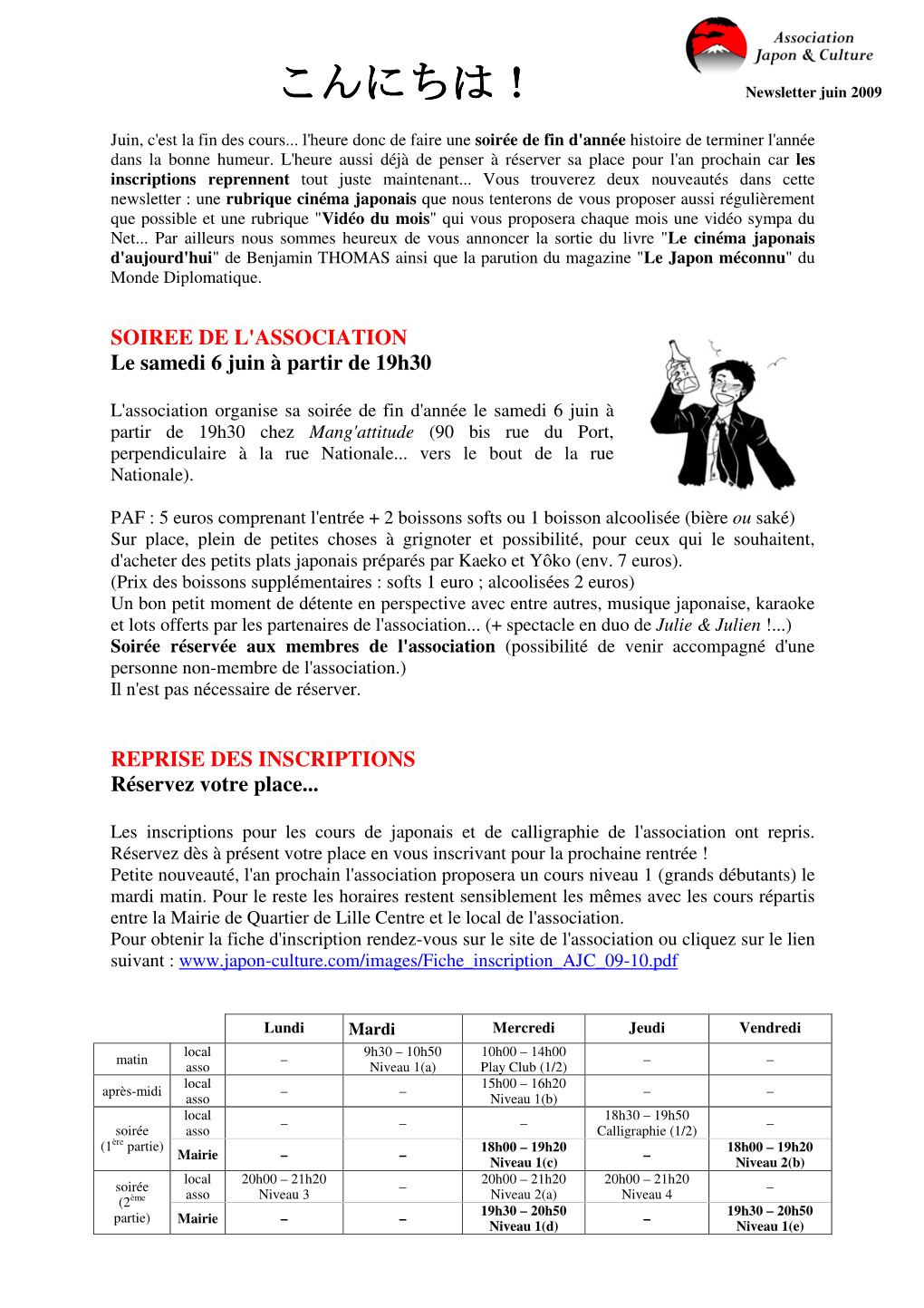 Newsletter De Juin 2009