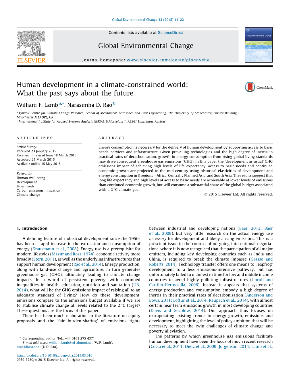 Human Development in a Climate-Constrained World