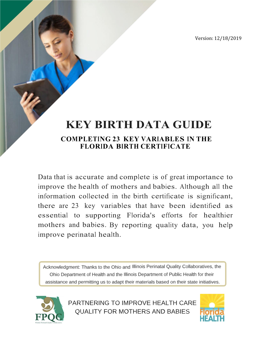 Key Birth Data Guide