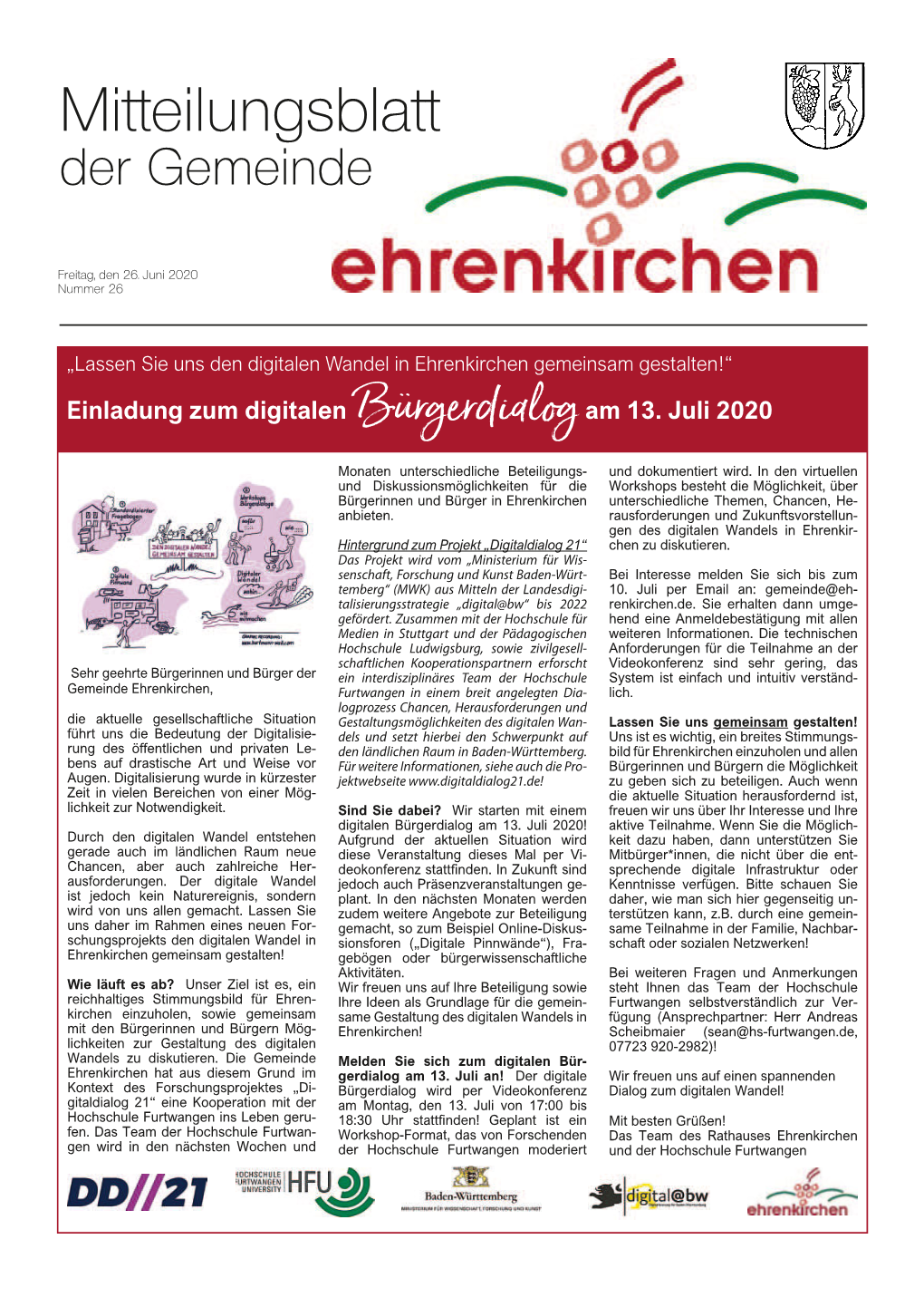 Mitteilungsblatt Der Gemeinde