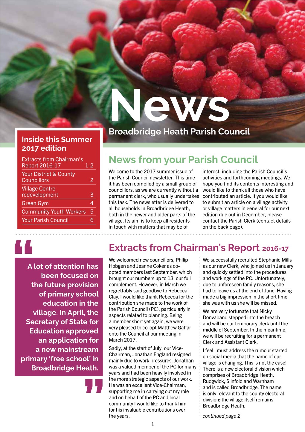 News from Your Parish Council